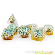 Bescon BeachTime Dice Set, Novelty RPG 7-dice Set in Brick Box Packing